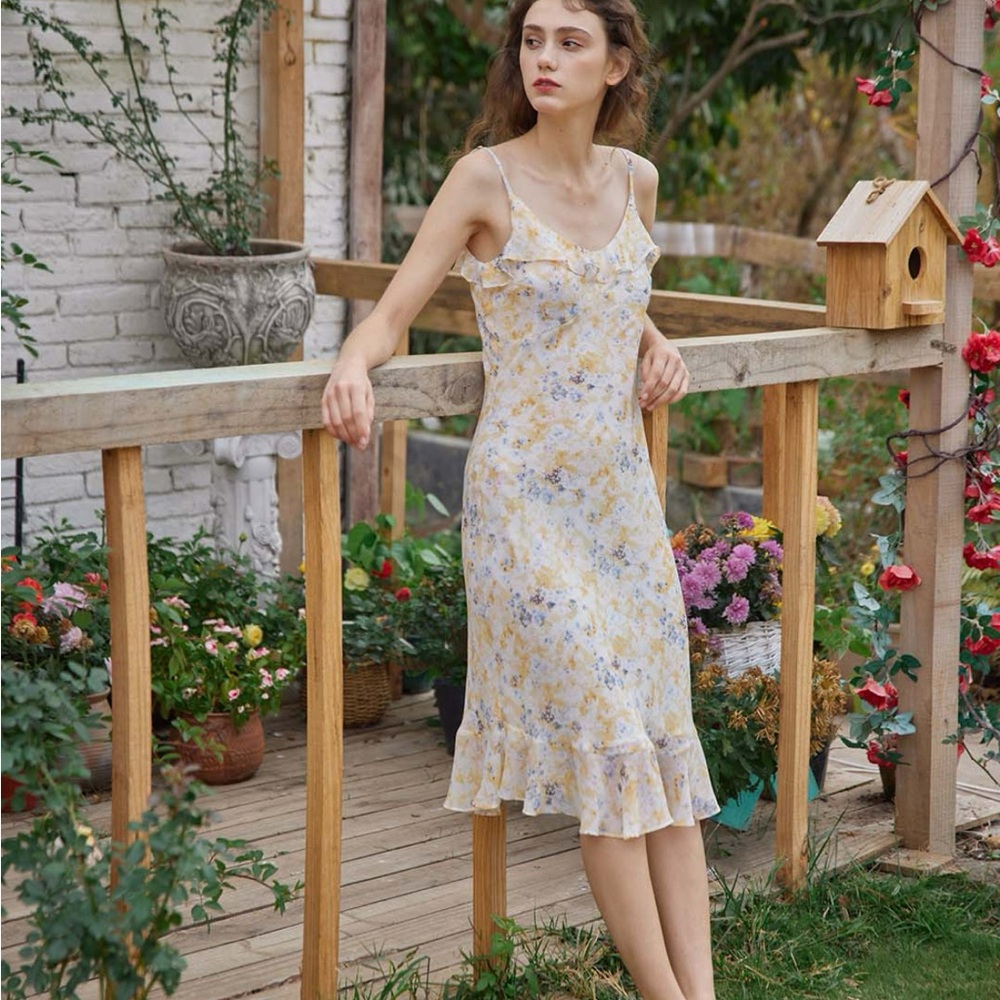 Floral Spaghetti Strap Dress